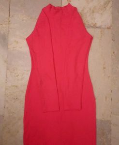 Pink Bodycon Midi Dress