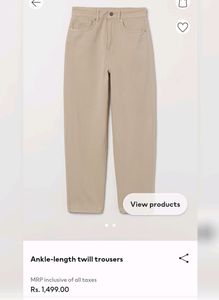 H&amp;m Mom Twill Trouser