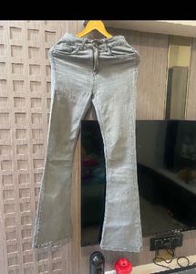 Grey Flared Jeans