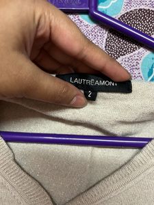 Fitted Beige Full Sleeve Top