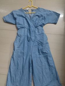Stylestone Blue Denim Cotton Jumpsuit