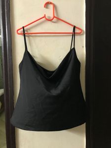 Cowl neck Satin Strapy Black  Top Bust 36