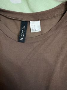 Brown H&amp;M Basic Tee