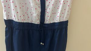 White and Blue Jumpsuit