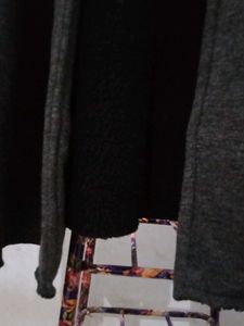 Elegant Grey Long Cardigan