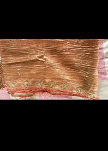 Heavy Jardosi Handwork Saree With Blouse