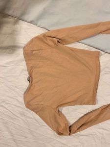 Cute Beige Crop Top