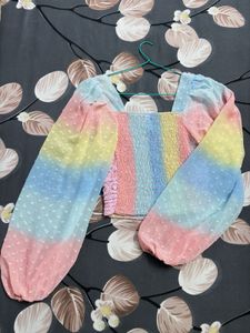 Colorful Crochet Crop Top