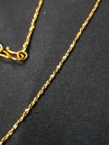 Golden Chain With Ad Pendant