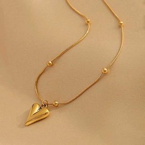 Gold Heart Pendant Necklace