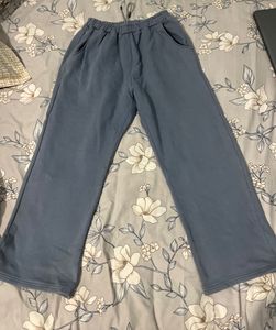 Blue Wide Leg Sweatpants