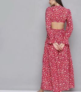 Floral Cutout Maxi Dress