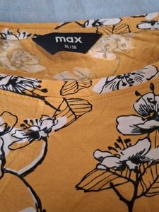 &#34;Floral Mustard Yellow Casual Top – Lightweight &amp;