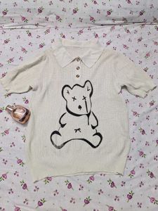 Cute Bear Knit Top