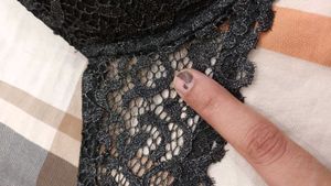 Shiny Imported Lace Padded Bra