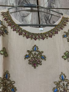 Embroidered party wear heavy Kurta set