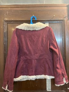 Korean Style Magenta Colour Coat