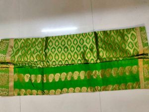 Green & Gold Indian Fabric