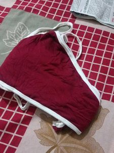 Maroon &amp; White Trim Shorts