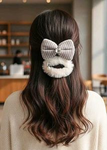 hair accessories bow nd clip 2 set in one packing