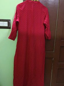 Red Button-Down Midi Dress