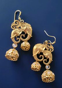 Elephant Jhumka Earrings