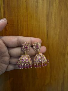 Ruby Jhumka Earrings