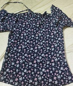Women Dark Blue Printed Top