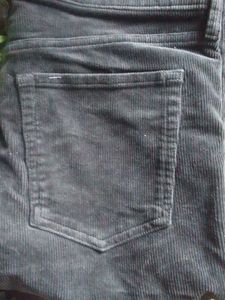 Gray Velvet Straight Leg Pants