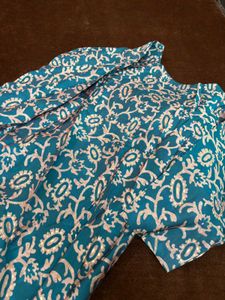 Muslin Heavy Yoke Kurta With Pants