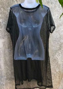 92. Black Mesh Dress