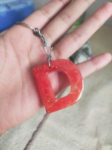 Resin Keychain Letter D