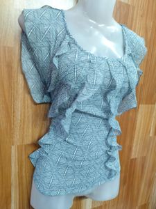 Ruffled Sheer Top