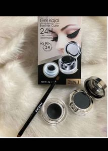 Combo of Malio Gel Kajal Eyeliner Cake and mascara