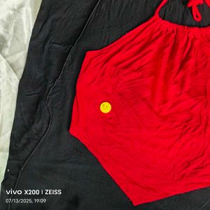 21137. Red Halter Top
