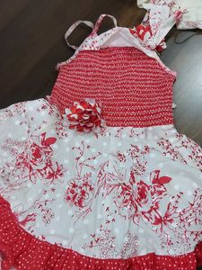 Girls Red Frock 1-1.5 Years
