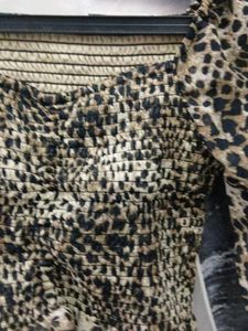 Leopard Print Long Sleeve Top