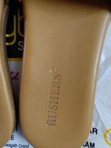Mustard Fancy Slippers With Glitter Design