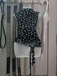 black Polka Dot top