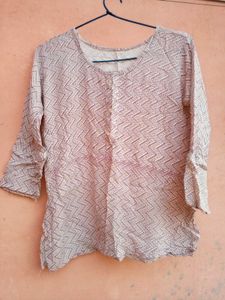 Beautiful Light Pink Short Kurti