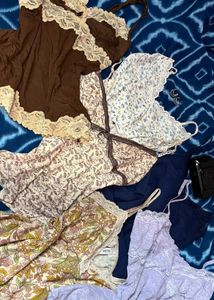 Lace Trim Cami Top Bundle  all in stock