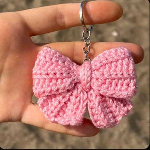crochet bow keychain