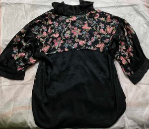 AND Black Floral Print Shirt