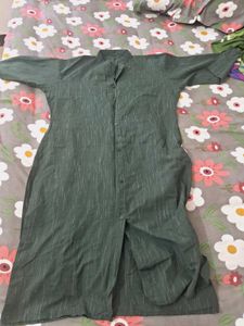 Olive Green Button-Down Dress