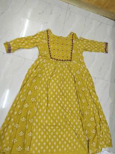 Yellow Embroidered Detail Top