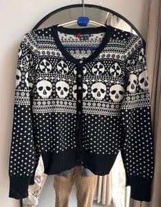 HELL BUNNY Skull Cardigan