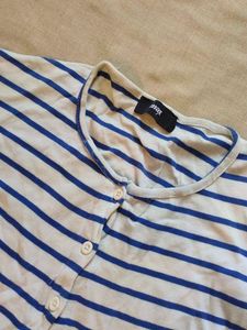 Striped Button-Up Top