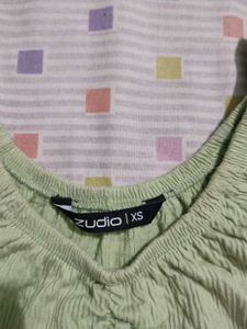 Green Crop Top