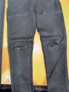28 Waist Knee Ribbed Jeans For Women