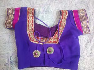 Purple Georgette Lehenga Choli